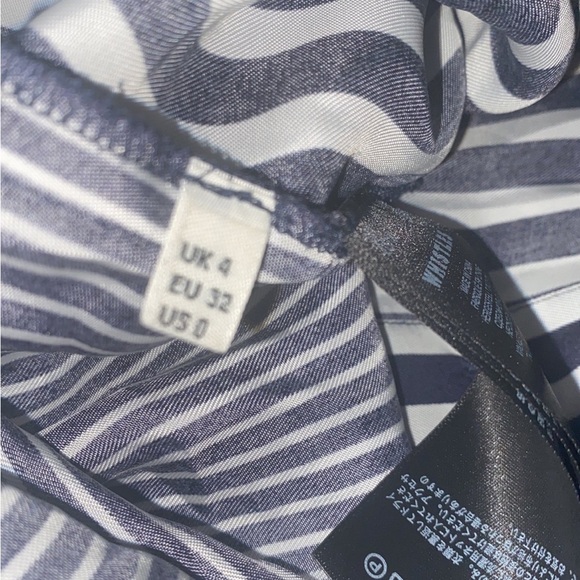 Whistles plain weave, sash, stripes, short sleeves, unlined dress. - Picture 11 of 11